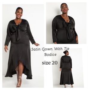 ELOQUII Stain Gown With Tie Bodice Size 20